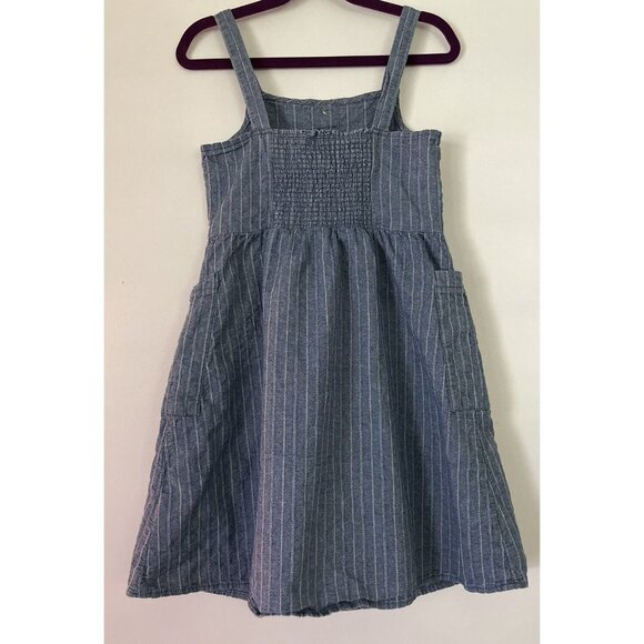 Epic Threads Denim Chambray Popover Dress, Blue, Stripes, Pockets Summer Size M - Picture 2 of 5